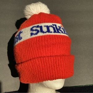 Vintage Sunkist Beanie Hat skiing snowboarding knit beanie